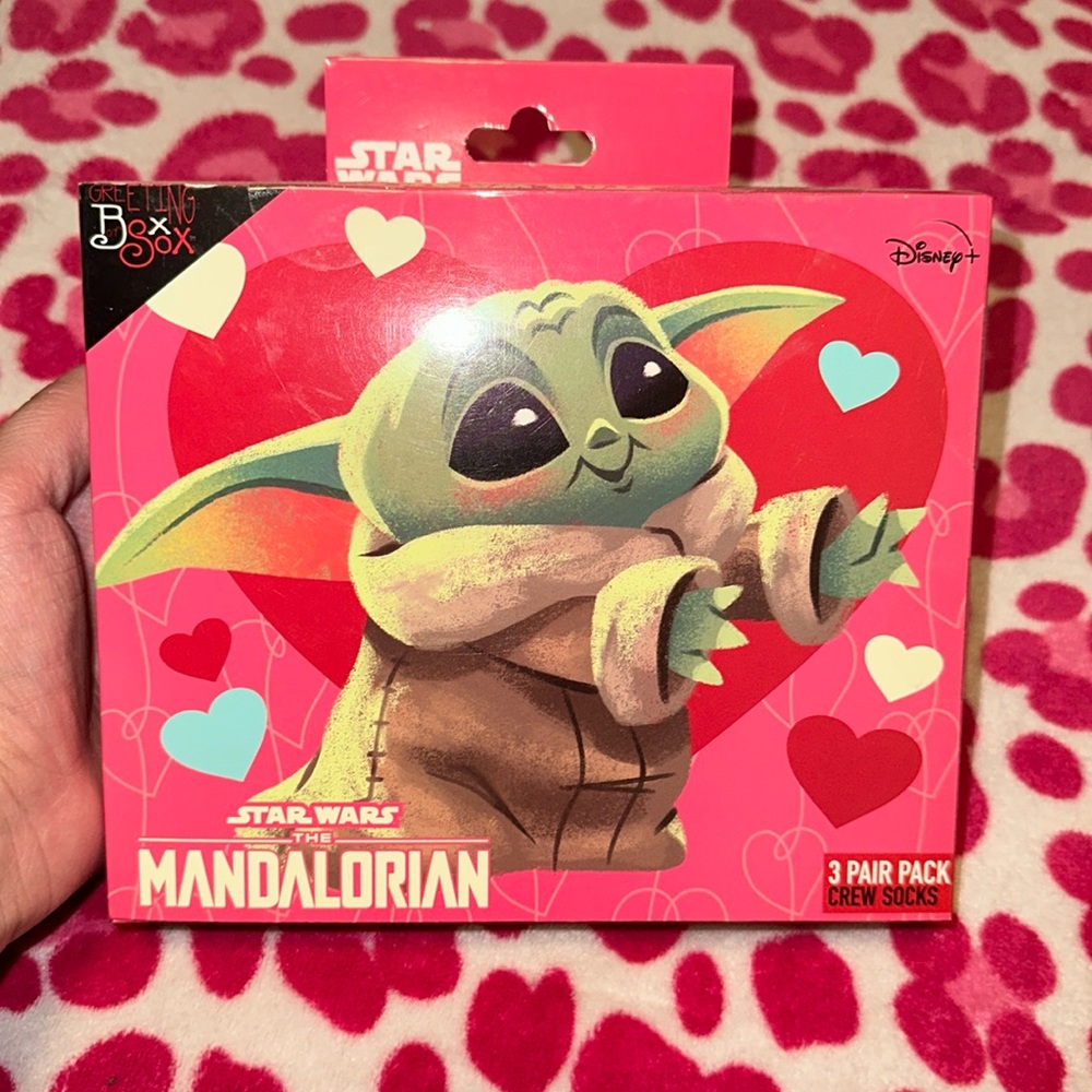 Target Disney Mandolorian Valentines 3 pair sock pack